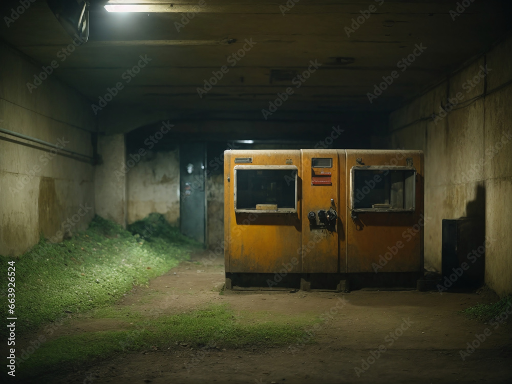 An abandoned underground bunker