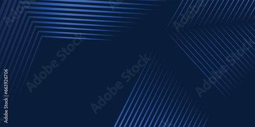 Dark blue background. Modern lines curves abstract presentation background. Luxury paper cut background photo