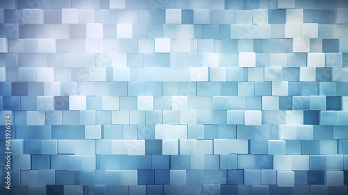 An abstract artistic rendering of a wall textured with light white-blue blocks, amidst a dreamy, soft-focus ambiance