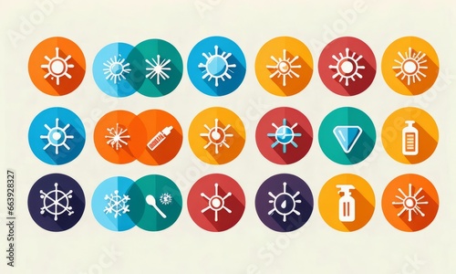 Icons, set of icons, pandemic epidemic infection and pollution concept, vector illustration icon. icons  photo