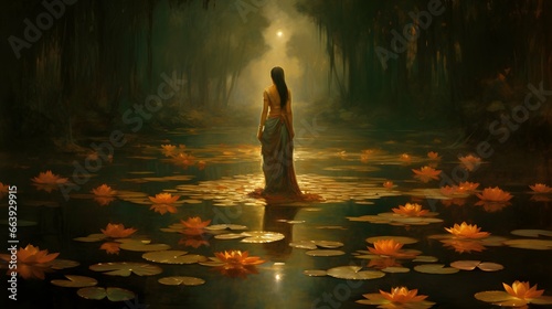 Diwali Background, Lotus flower, diya lamp, hindu festival, indian wallpaper