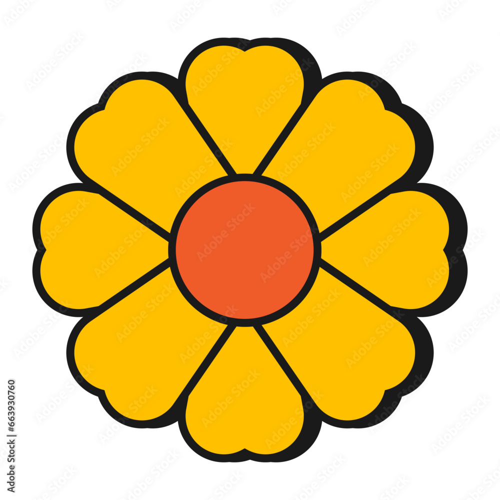 Retro Groovy Flower Retro Groovy Flower
