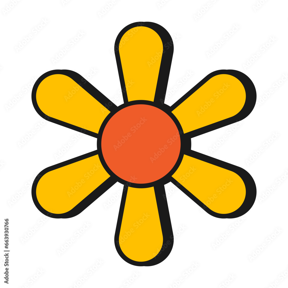 Retro Groovy Flower Retro Groovy Flower