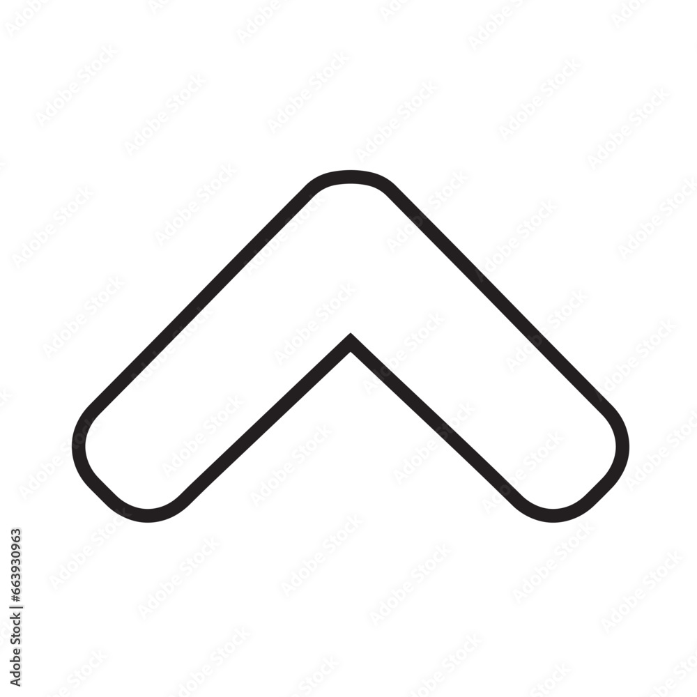Up arrow icon vector. Scroll Up icon sign symbol vector. Up arrow vector icon illustration isolated on white background