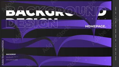 Abstract web page, homepage, landing page concept. Strict and discreet background. Type and polyhedral simple 3D shapes.