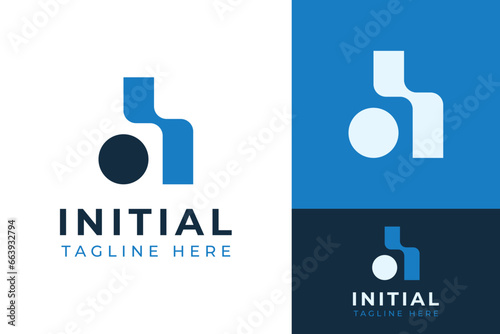 Initial Letter H for People Human Resource Management Leadership Career Success Logo Design Branding Template