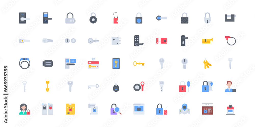 lock icon set lock icon set