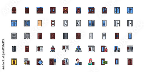 door icon set
