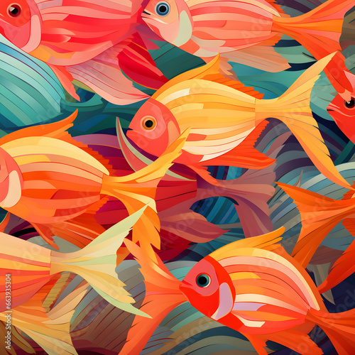Abstract Fish Pattern
