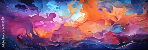 Abstract wallpaper  Psychedelic Oil on Water  Vividly colored oil swirling on water s surface  producing a surreal  psychedelic effect. background  desktop background.