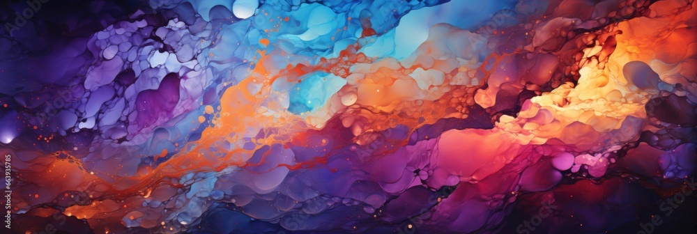 Iridescent Asphalt Art: Captivating iridescent patterns of an oil spill on wet asphalt, a unique choice for your desktop wallpaper.