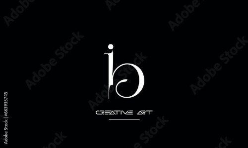 BI, IB, B, I abstract letters logo monogram
