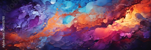 Iridescent Asphalt Art: Captivating iridescent patterns of an oil spill on wet asphalt, a unique choice for your desktop wallpaper.