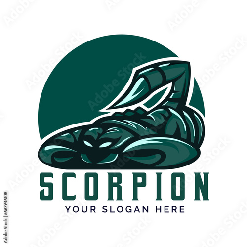 Scorpion Mascot logo design vector illustration template