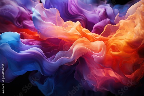 Fluid Color Elegance: Captivating patterns emerge from the dynamic motion of vividly colored liquids on your desktop background.
