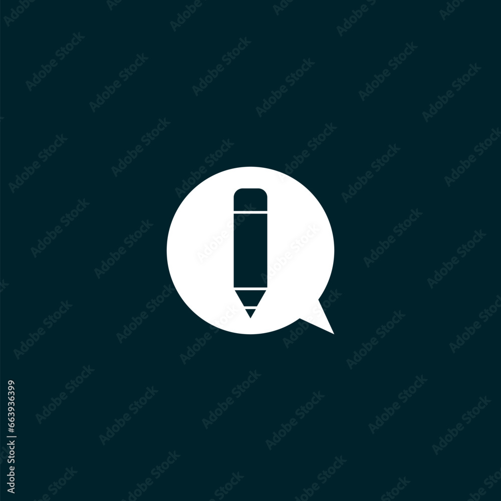 School office symbol. Pencil icon isolated on blue background. School office symbol. Pencil icon isolated on blue background.