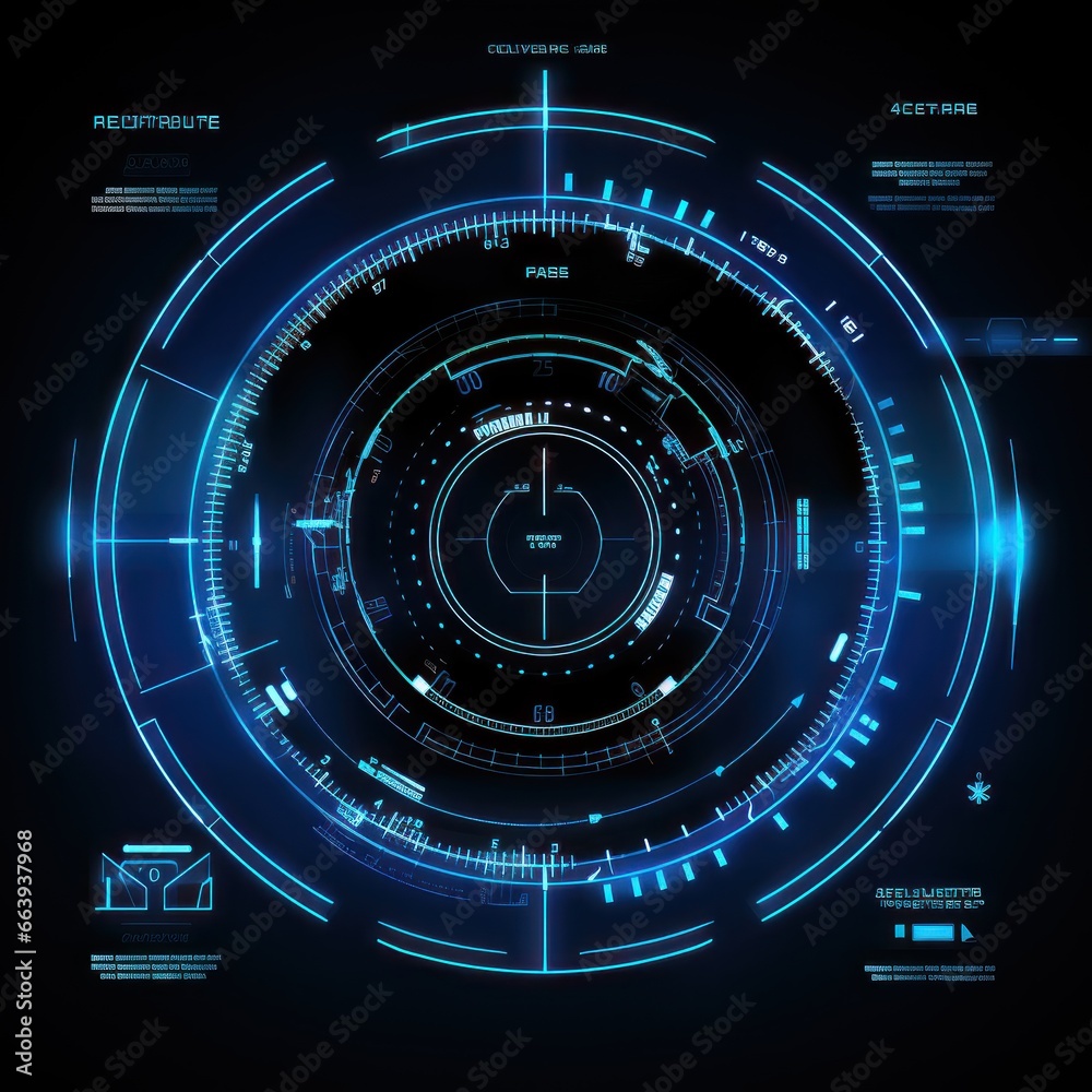 Abstract of glowing futuristic in virtual head up cyber interface concept. Background futuristic innovation of neon in back background. generative AI Abstract of glowing futuristic in virtual head up cyber interface concept. Background futuristic innovation of neon in back background. generative AI