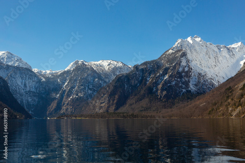 Lake K  nigssee in Berchtesgaden National park  Bavaria  Germany