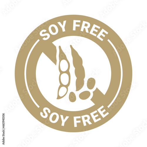 Soy free logo vector illustration