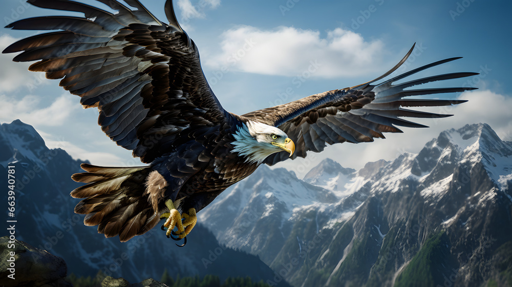 custom made wallpaper toronto digitalMajestic eagle in flight moments before landing