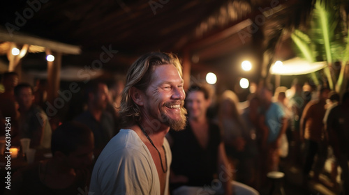 smiling man with a beard an...