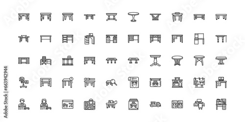 furniture icon set