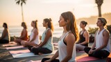 beach yoga classes at sunrise