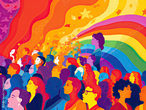 Inclusive Workplace: LGBTQ Flag Inspiring Diversity and Equality