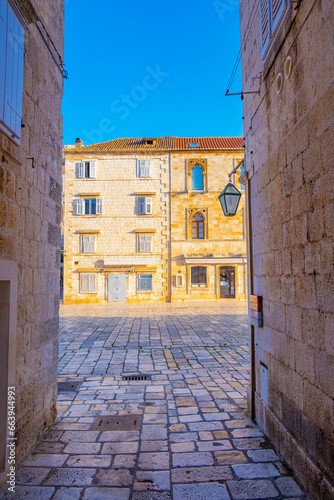 Obraz na płótnie Nice City Hvar in Hvar Island in Croatia w salonie