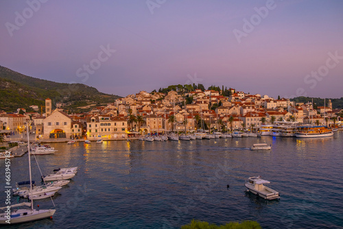Obraz na płótnie Nice City Hvar in Hvar Island in Croatia w salonie