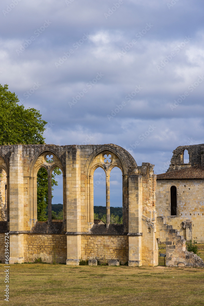 Grande-Sauve Abbey, UNESCO site, Benedictine monastery near La Sauve, Aquitaine, Gironde, France
