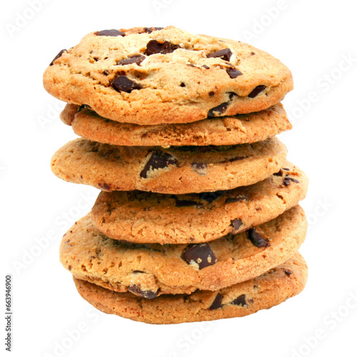 Chocolate cookies / Transparent background