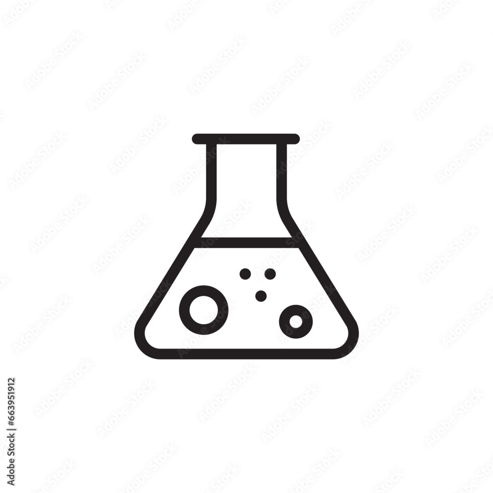 Flask icon. Chemical flask flat sign design. Glass flask symbol vector pictogram. UX UI icon Flask icon. Chemical flask flat sign design. Glass flask symbol vector pictogram. UX UI icon