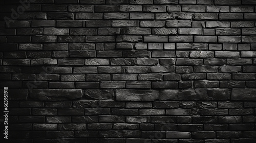 Texture of a black painted brick wall as a background or wallpaper 4k Ultra hd