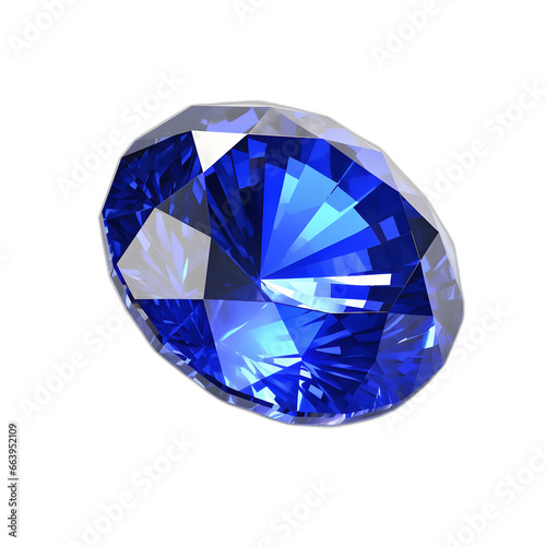 sapphire isolated on transparent or white background
