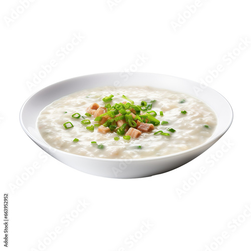 Congee on a white background isolated PNG