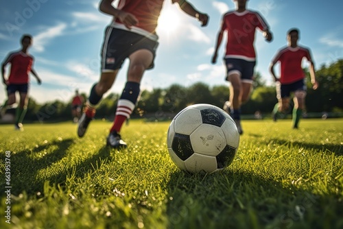 Vibrant Soccer Match on a Sunny Day © Unitify