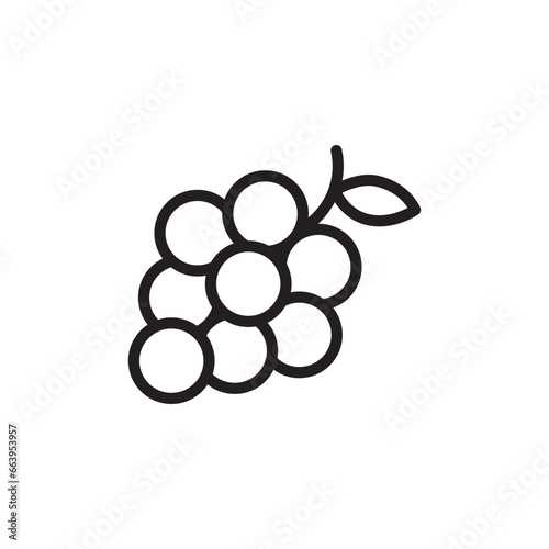 Grape icon. Grape flat sign design. Grape symbol vector pictogram. UX UI icon grape