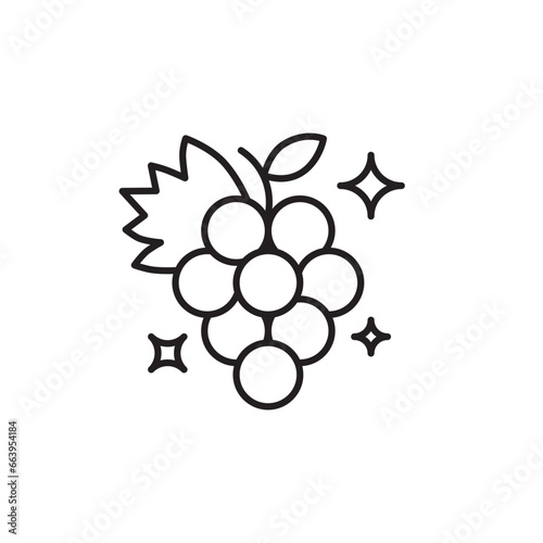 Grape icon. Grape flat sign design. Grape symbol vector pictogram. UX UI icon grape