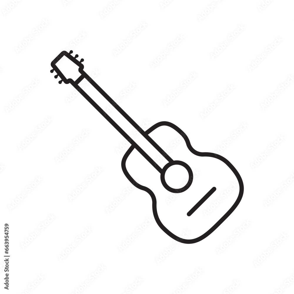Guitar vector icon. Classic guitar flat sign design illustration. Guitar symbol pictogram. UX UI icon Guitar vector icon. Classic guitar flat sign design illustration. Guitar symbol pictogram. UX UI icon