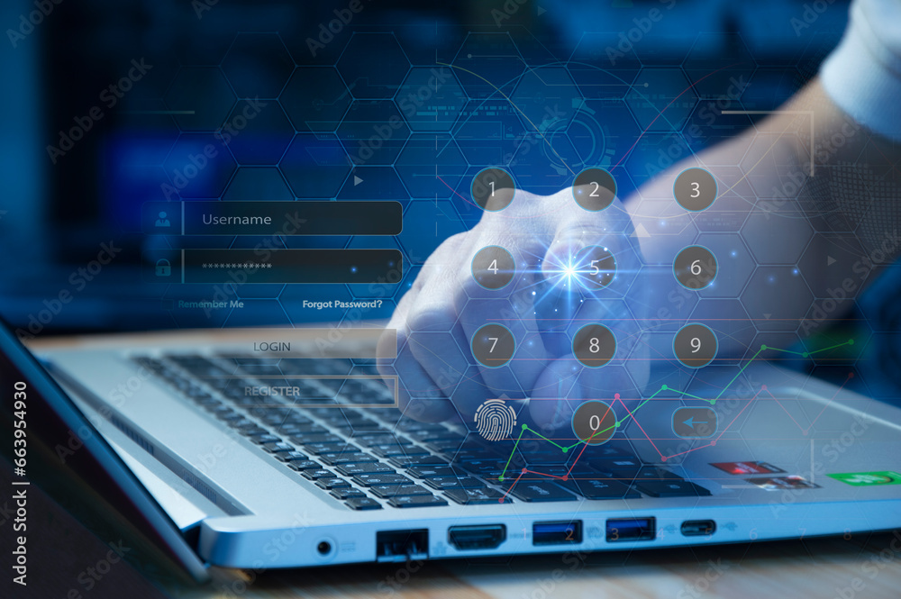 cybersecurity concept, user privacy security and encryption, secure internet access Future technology and cybernetics, screen padlock. cybersecurity concept, user privacy security and encryption, secure internet access Future technology and cybernetics, screen padlock.