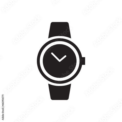 Hand watch icon. Hand watch flat sign desin. Hand watch symbol pictogram. UX UI icon