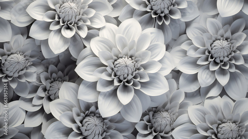 Gray Flower Pattern Background. Generative AI #663957514
