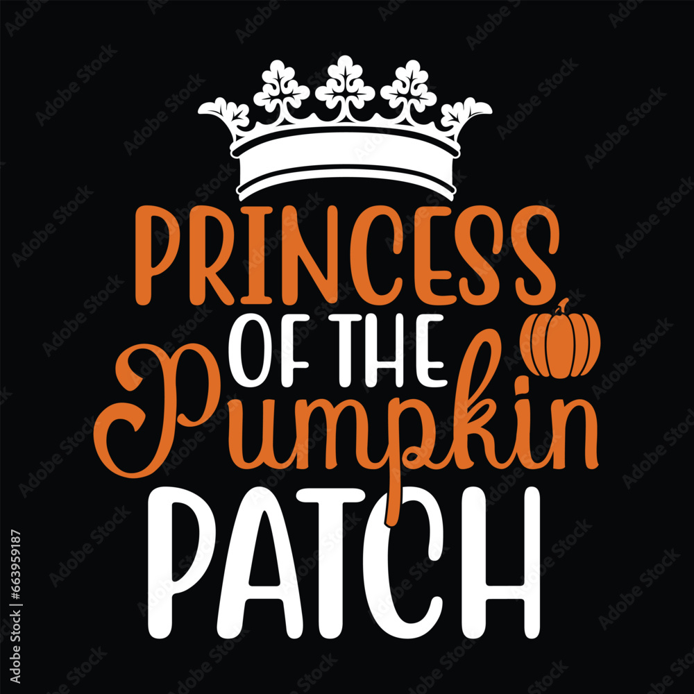 Princess of the Patch Pumpkin for girls Thanksgiving Fall