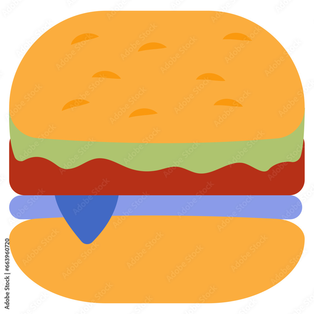 Modern design icon of burger Modern design icon of burger