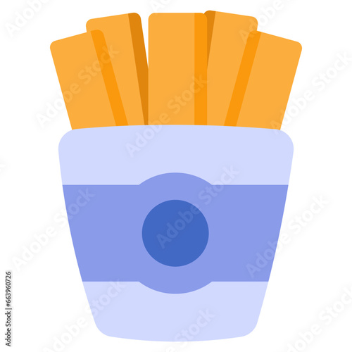 Vector design of fries packet