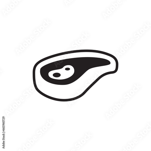 Meat vector icon. Steak flat sign design. Steak symbol pictogram. UX UI icon beef steak