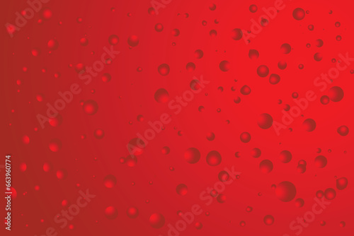 Water drops on red background.