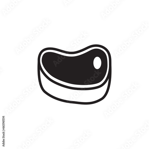 Meat vector icon. Steak flat sign design. Steak symbol pictogram. UX UI icon beef steak
