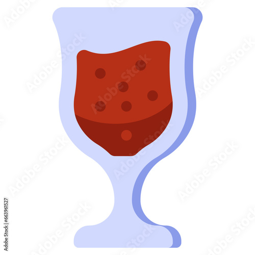 Juice glass icon, editable vector